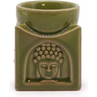 Square Buddha Incense Burner - Light Jade