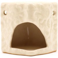 Terracotta Ceramic Oil Burner - Rustic Square Design