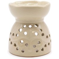 Tree Of Life Oil Burner - Ivory Glaze