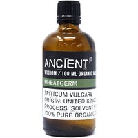 Wheatgerm Organic Base Oil - 100ml - Intensive Moisturisation, Rich In Vitamin E, Certified Organic