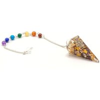 Orgonite Chakra Pendulum - Hamsa Hand Design, Energy Balancing Tool
