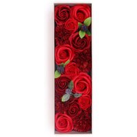 Classic Red Roses Soap Flower Gift Box - Long Box