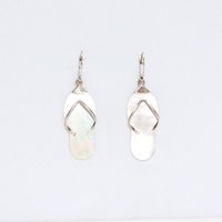 Sterling Silver Shell Earrings - Handmade In Bali - 3-6g