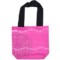 Tie-dye Tote Bag Mandala Magenta 38x42x12cm 6oz Cotton Unique Design Natural Handle