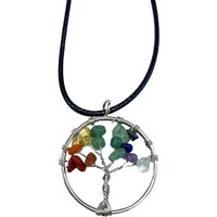 Tree Of Life Chakra Gemstone Pendant - Natural Elegance & Inner Harmony