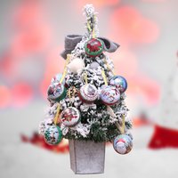 Christmas Decorations Christmas Tinplate Box Candy Box Children’s Gift Iron Ball Pendant