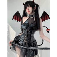 Dark Witch Hollow Sleeveless Christmas Costumes Demon Game Dress Bandage Sexy Lingerie Uniform Halloween Costumes