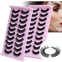 Russian Volume D Curve False Eyelashes 10 Pairs Thick Curly Polyester Lashes