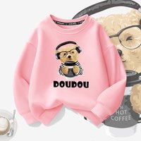 Winter Fleece Lined Thickened Sweatshirts For Kids Aged 3-10 Pure Cotton Spring Autumn Top New Style