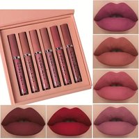 6 Pcs/Set New Long Lasting Waterproof Lipstick Set Women Lips Makeup Cosmetic