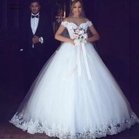 Women's One-shoulder Bridal Dress Mid-waist Strappy Wedding Dress