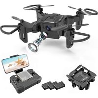 2025 Mini Drone WiFi FPV HD Camera Foldable RC Quadcopter 3 Batteries Altitude Hold Headless Mode One Key Return APP Control Beginners