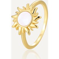 Bohemian Holiday Style Sun Drop Glue Ring Female Copper Gold Plated Elegant Fashion Index Finger Ring