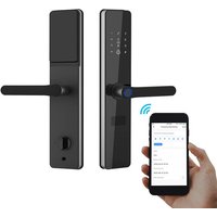 WIFI Version Home Smart Fingerprint Lock One Grip Open Live Fingerprint Recognition C Level Lock Cylinder Anti Theft Alarm Push