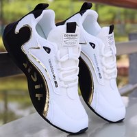 Men's Trendy Sneakers, Comfy Non Slip Lace Up Soft Sole Shoes For Men's Outdoor Activities