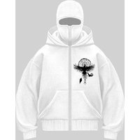 NOKO-Autumn/Winter European And American Style Double Hood Loose Ninja Punk Gothic Cardigan Zipper Hoodies