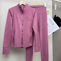 Slimming High Elasticity Suit Zipper Long Sleeved Fitness Running Style Spring Autumn Equal To High End Brands