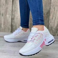 Shoes Casual Couple Single Shoes Thick Soled Flying Woven Sports Shoes Large Foreign Trade Lace Up Shoes