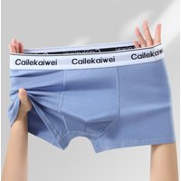 Men’s Underwear Men’s Pure Cotton Antibacterial Boxer Briefs Youth Full Cotton Breathable Boxer Briefs Boys Large Size Shorts