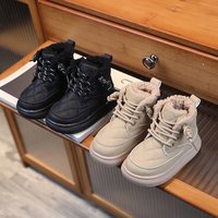 s shoes ankle boots Soft soled bread shoes snow boots plus fleece cotton boots tide
