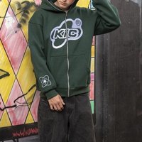 Men's Clothing full zip sweatshirt retro jacket full zip casual streetwear
