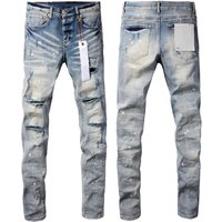 Washed Distressed Skinny Jeans High Street Style Spring Hip Hop Retro Stretch Denim