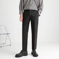 Clothing Small Suit Trousers Drape Nine Point Trousers Business Casual Trendy British Straight Loose Suit Trousers