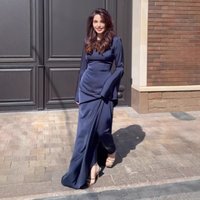 Women's Clothing Elegant Flowy Sleeve Evening Gown – A-Line Long Dress For Weddings, Galas & Formal Occasions