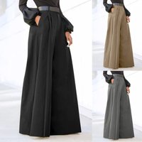 hot selling Fashion Elegant Party Palazzo Pants Summer Printed Cropped Cotton Linen Comfy Baggy Trousers Pockets