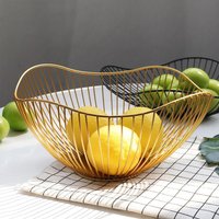 Fruit bowl washing hollow drain iron living room coffee table net red fruit plate snack storage basket