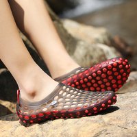 2024 Summer And Autumn Hollow Plastic Jelly Clogs Couple Beach Casual Water Shoes