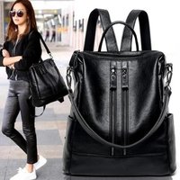 Soft School Leather Casual Multifunctional College Bag Large Capacity Shoulder Bags Travel Tote Backpack