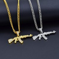 Voghion 43% Discount Stylish Gun Pendant Necklace for Hip Hop Enthusiasts