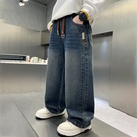 Wide Leg Denim Pants Spring Autumn Style Stylish Clothing Toddlers Big Ages 3 7