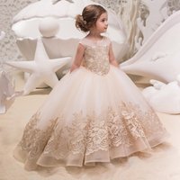 Lace Train Dress Sleeveless Polyester Tutu Birthday Show Dress 【Pre sale Ships 15 Days】