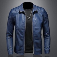 Clothing Stand Collar Leather Trendy Jacket Jacket Spring Leather Jacket Slim Fit Handsome Spring Autumn Menswear