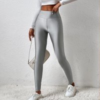 High Waist Elastic Solid Slimming Plus Sports Yoga Tight Leggings
