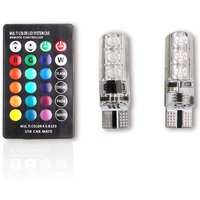 Automotive LED wide light bright silicone 5050-6SMD wireless remote control RGB colorful flash T10 small Lamp licence plate