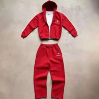 Clothing Loose Fitting Sports Sweatpants Set Zip Up Hooded Sweatshirt Couple Outfits European American Style Autumn Winter