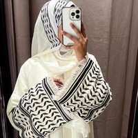Clothing Fashion Simple Embroidered Cardigan Tassels Dress Without Headscarf