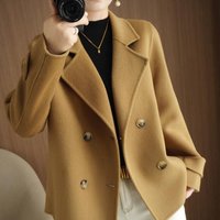 Clothing Woolen coat short autumn winter small loose outerwear suit collar woolen coat trend