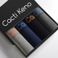 Men’s Underwear Modal Cotton Boxer Briefs Personalized Breathable Thin Mid Waist Sexy Large Size Boxer Briefs