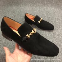 Leather Business Formal Wear CL European Soled British Height Increasing Pointed Toe Shoes Casual