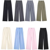 clothing High Waist Pants Casual Wide Leg Long Pants 8YS7231