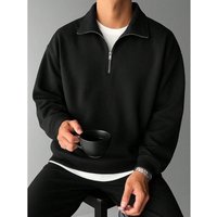 American Retro Solid Color Lapel Sweater Men's Spring And Autumn 2026 New Cross-border Foreign Trade Loose Trend Top