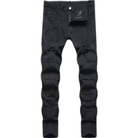 2024 New Personalized Jeans Slim Fit Casual Trendy Men's Pants