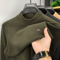 Clothing Half High Collar Double Sided Velvet Bottoming Shirt Thick Warm Inner Wear Sweater Long Sleeved T