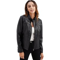 2025 Casual Stand Collar Slim Fit Coat Spring Autumn Solid Leather Jacket