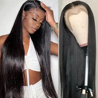 Front lace wig headgear Human hair hot sale long straight hair lace wig set spot wig
