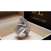 New Full Hearts and Eight Arrows Simulated Diamond for Women Set with Zircon Engagement Ring